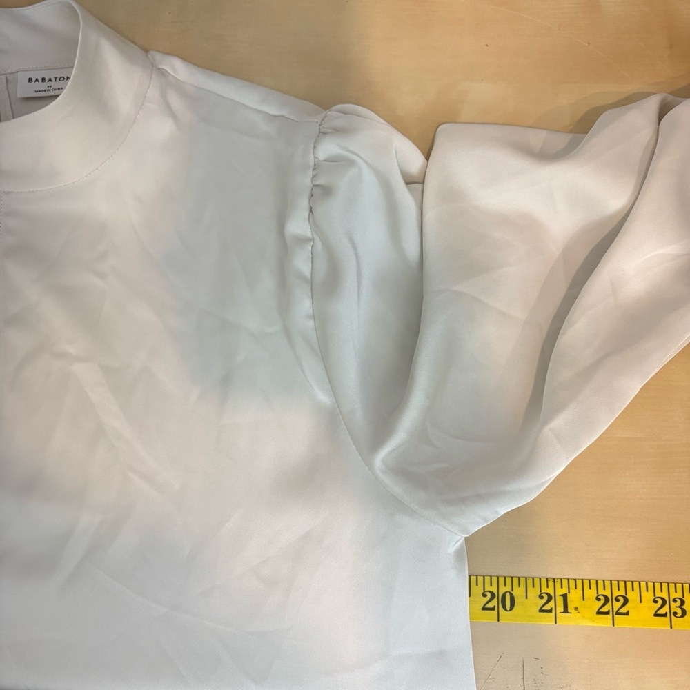 Aritzia Babaton Blouse in matte pearl satin - Picture 10 of 12
